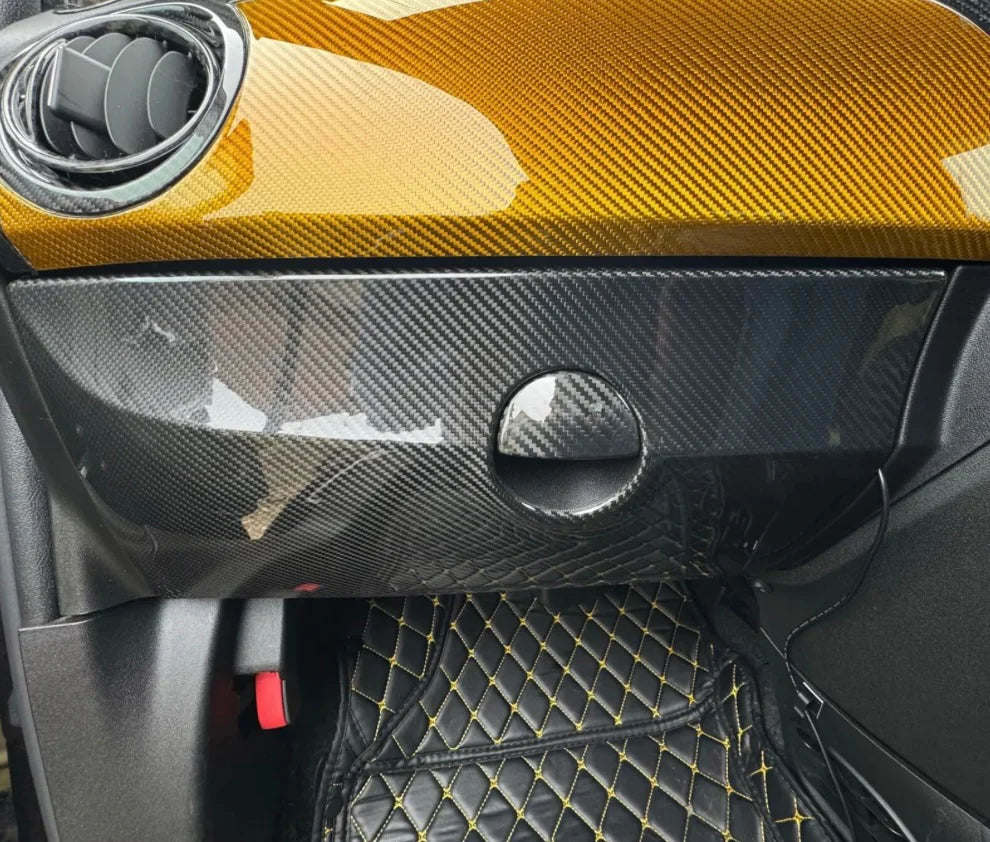 Real Carbon Fiber Glove Box Cover for Fiat 500 Abarth - 595 - 695 - Restyling Right-Hand Drive Version