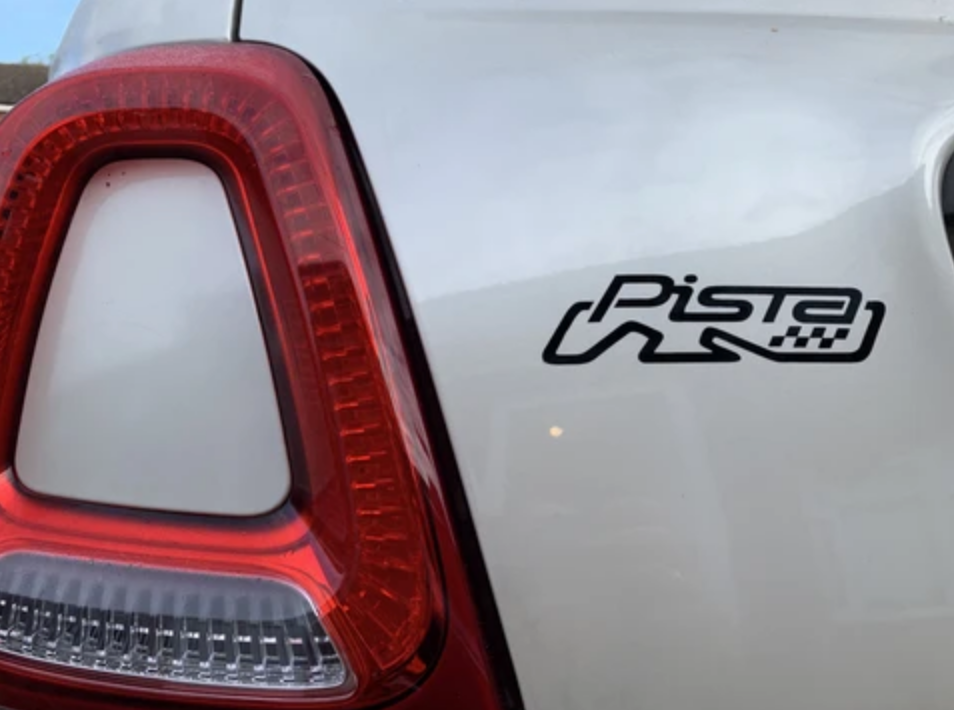 Abarth Pista Decals. Set of four