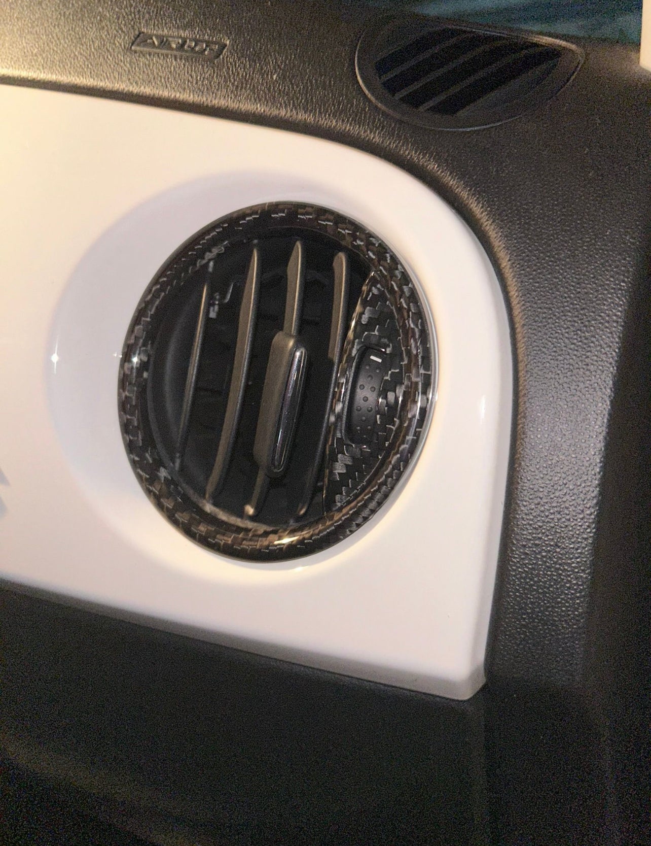 Pair of Carbon Fiber air vent covers for Abarth 595 - 695 - Fiat 500 - Restyling.