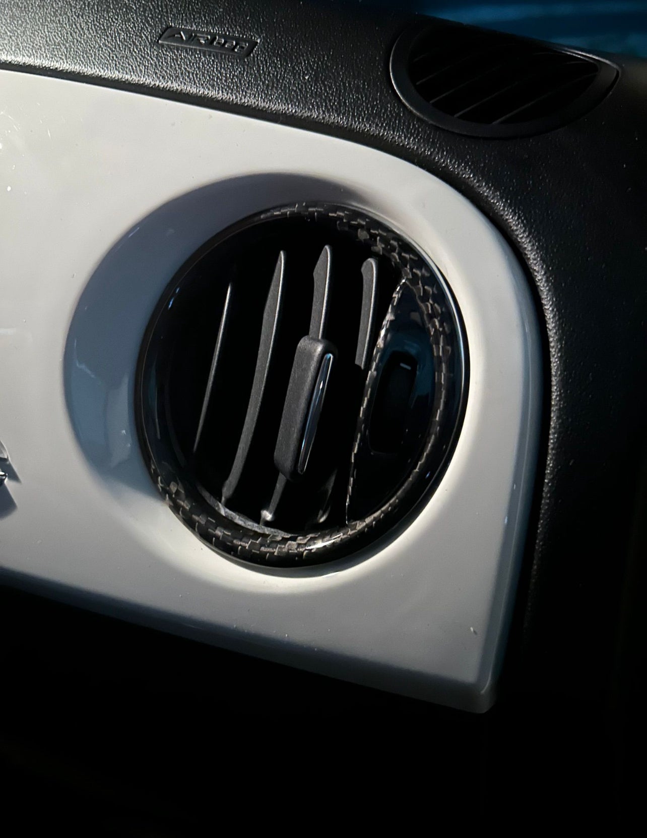 Pair of Carbon Fiber air vent covers for Abarth 595 - 695 - Fiat 500 - Restyling.