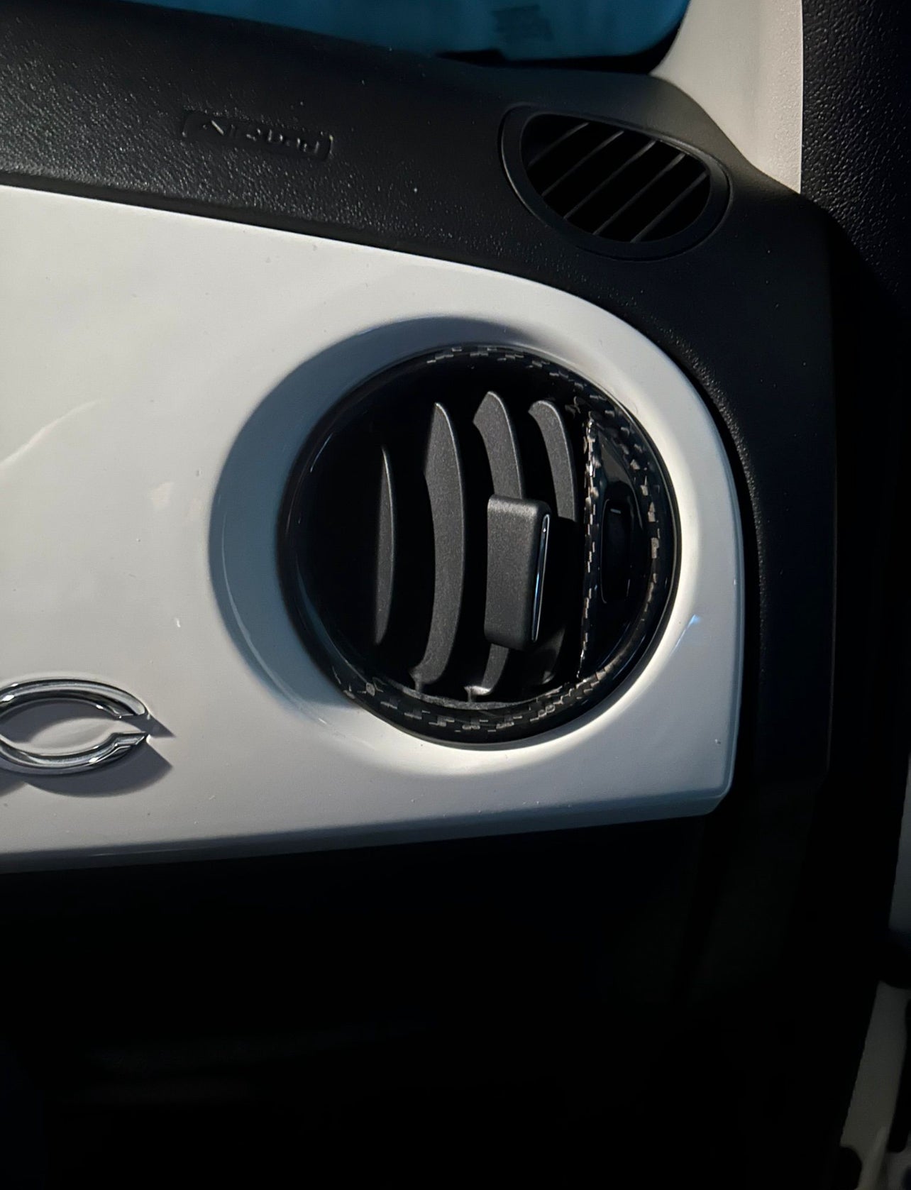 Pair of Carbon Fiber air vent covers for Abarth 595 - 695 - Fiat 500 - Restyling.