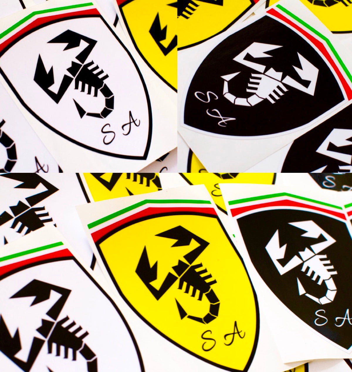 Ferrari Style Wing Badge - Set of 2 decals