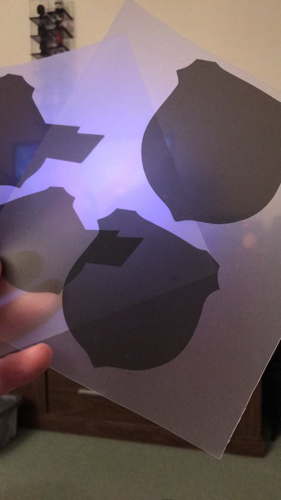 Tinted vinyl badge overlays (set of four for A500/595)